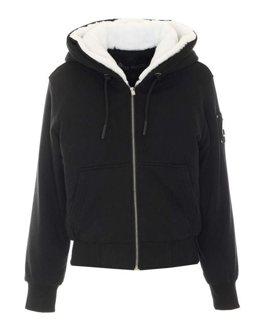 Moose Knuckles Black Classic Bunny Zip Hoodie