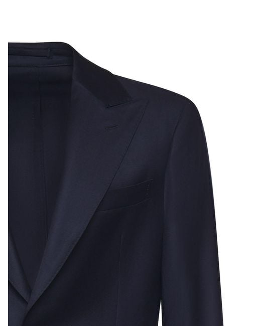 Luigi Bianchi Blue Single-Breasted Wool Jacket for men