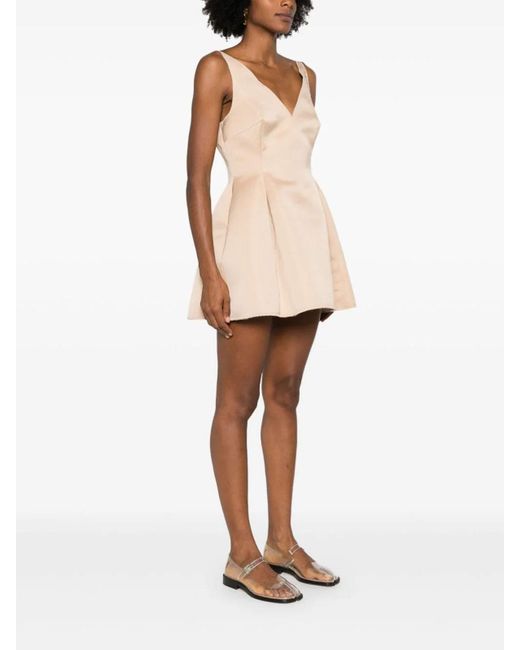Marni Natural Duchess Satin Mini Dress