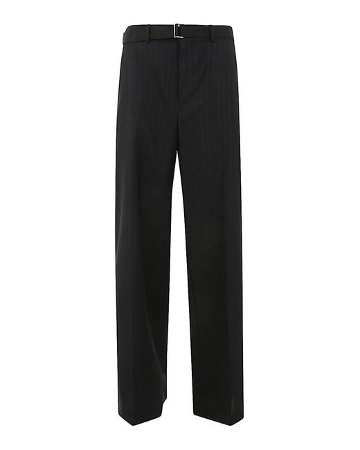 Sacai Black Chalk Stripe Pants
