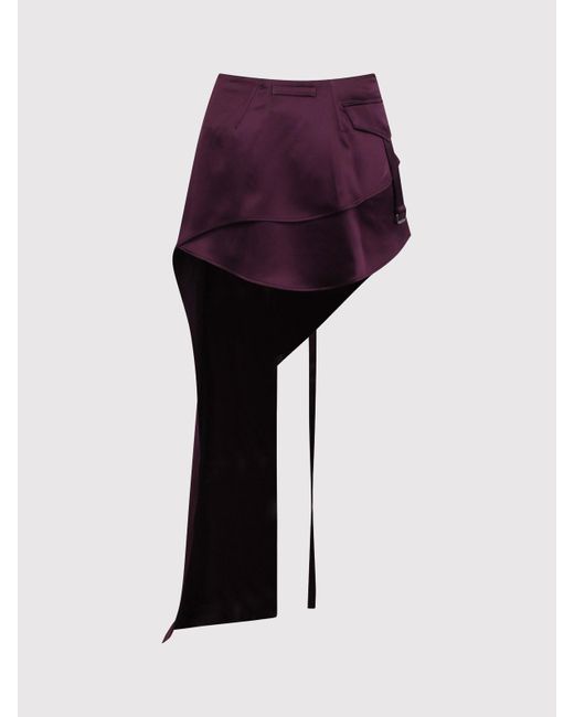 Ssheena Purple Asymmetric Skirt