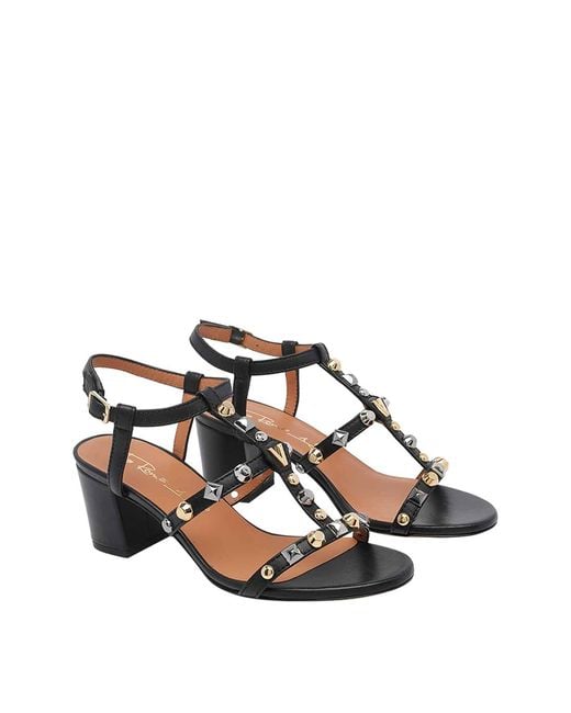 Via Roma 15 Metallic Pump Sandals