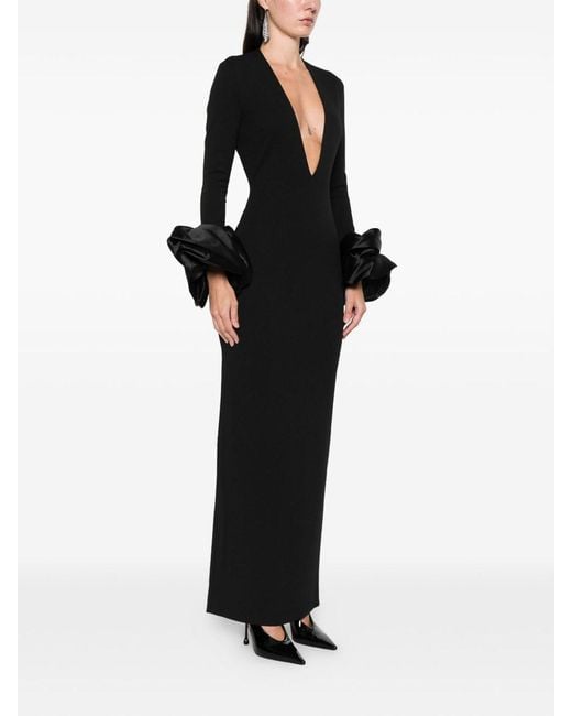 Solace London Black Valerie Maxi Dress