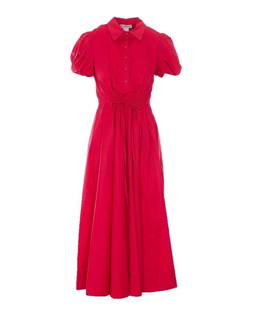 Twinset Red Ed Chemisier Dress