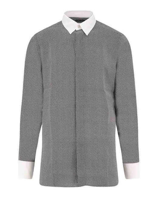Tom Ford Gray Cuff Contrast Shirt for men