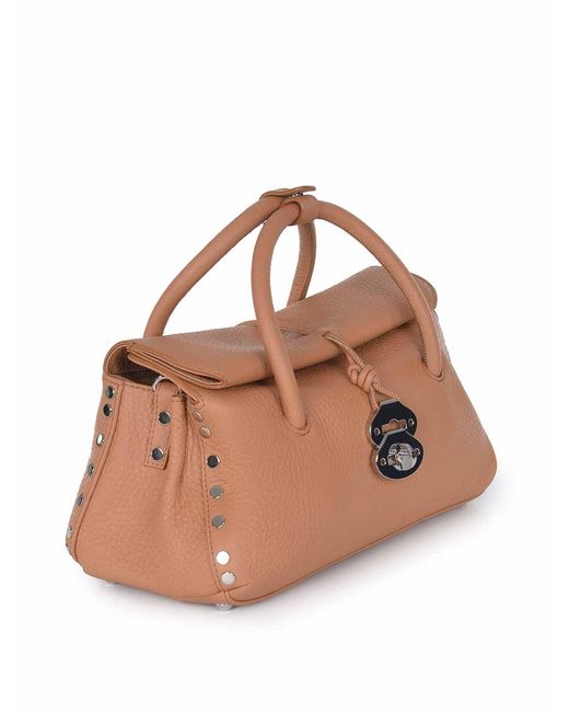 Zanellato Brown Bag Made Of Hammered Leather