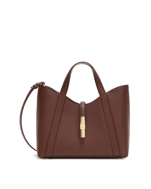 Furla Brown Goccia S Tote Handbag