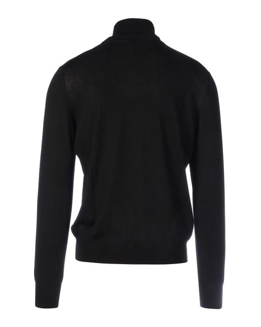 Nome Black Wool Turtleneck for men