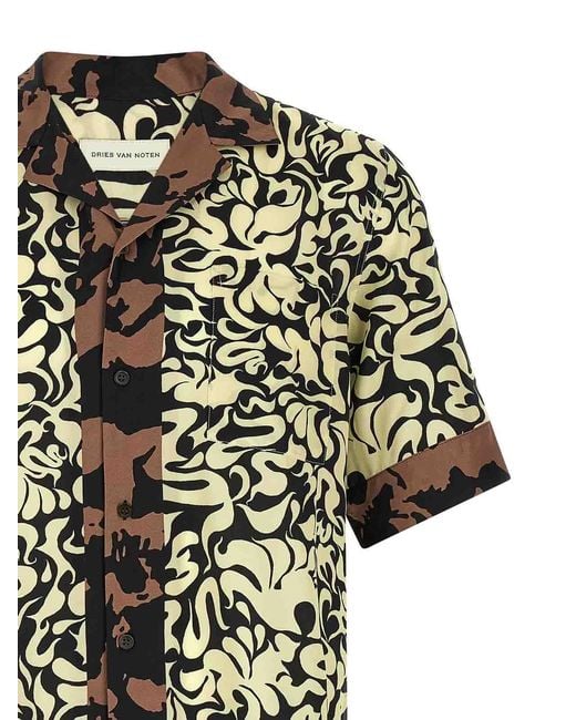Dries Van Noten Black Carltone Shirt for men
