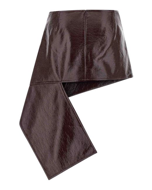 Courreges Purple Fold Vinyl Mini Skirt