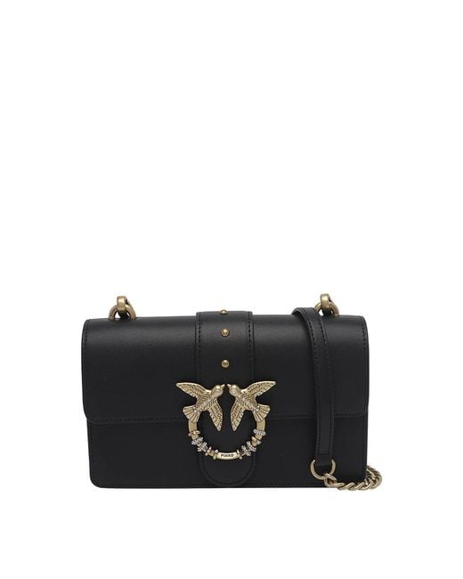 Pinko Black Love One Mini Crossbody Bag