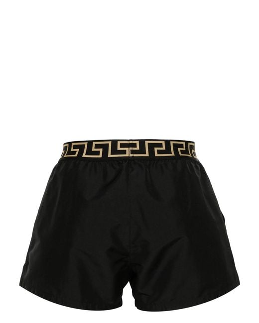 Versace Black Greca Swimshorts for men