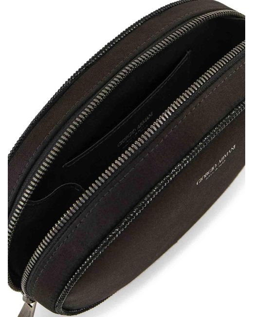 Giorgio Armani Black Silk Chain Crossbody Bag