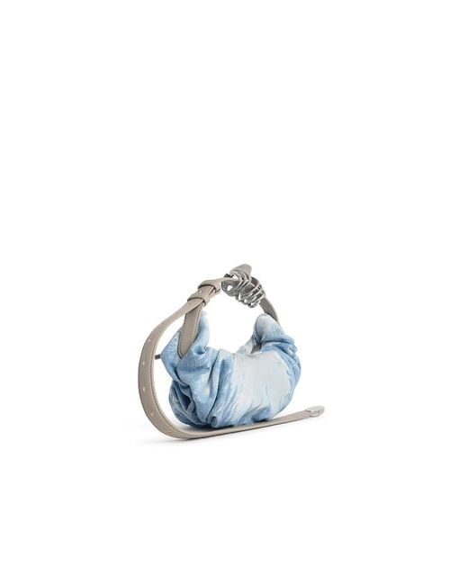 DIESEL Blue Hobo Grab-D Satin Denim Bag