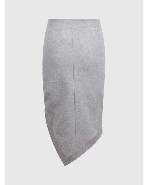 The Attico Gray Mlange Effect Midi Skirt