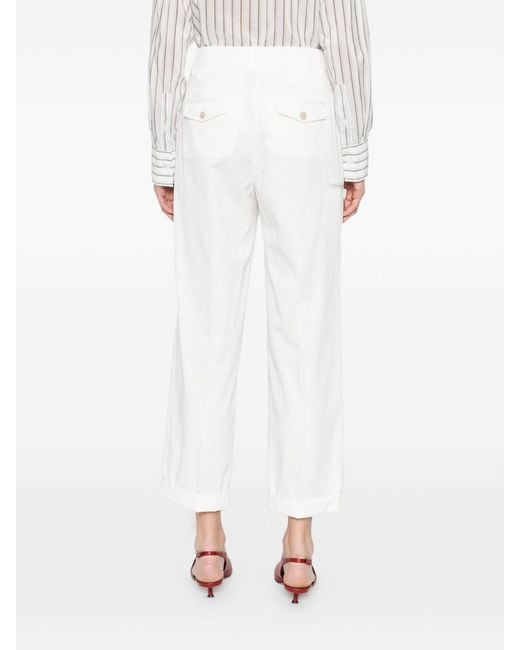 Peserico White Elegant Pants
