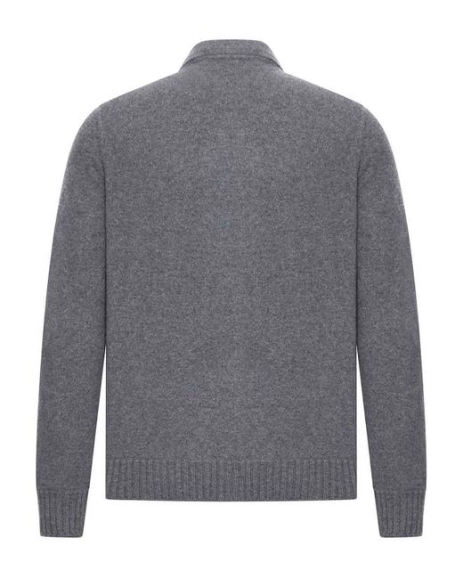 Nome Gray Cashmere Jacket With Zip for men