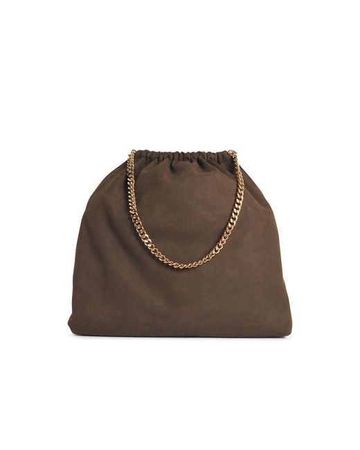 Stella McCartney Brown Falabella Drawstring Shoulder Bag