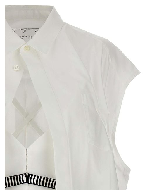 Sacai White Overlay Shirt
