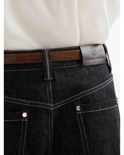 Brunello Cucinelli Black Denim Pants