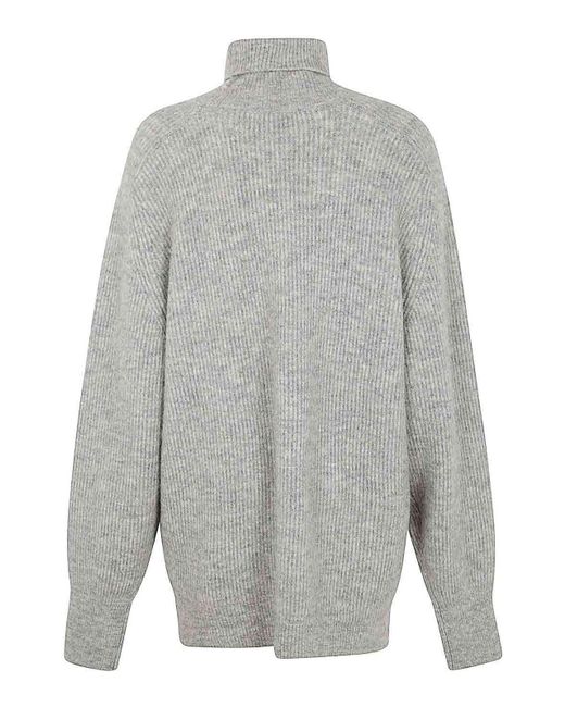 ROTATE BIRGER CHRISTENSEN Gray Round Neck