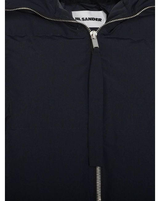 Jil Sander Black Hooded Down Jacket
