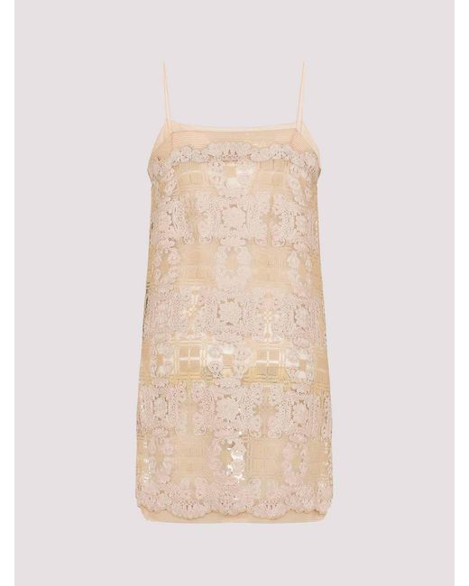Ermanno Scervino Natural Polyester Mini Dress