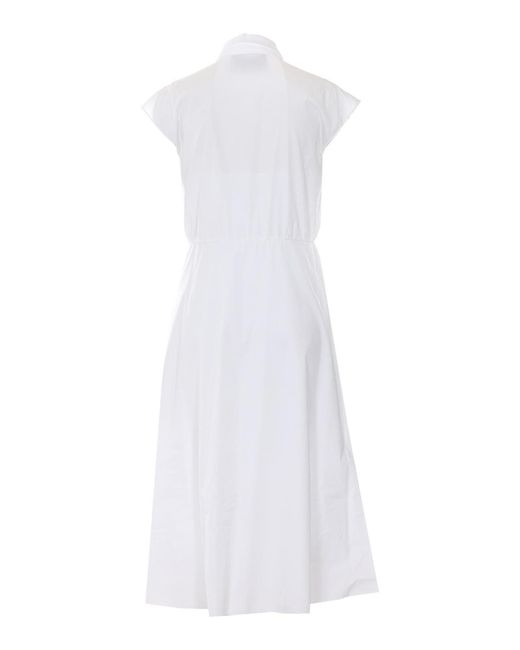 Valentino Garavani White Embroidered Midi Dress