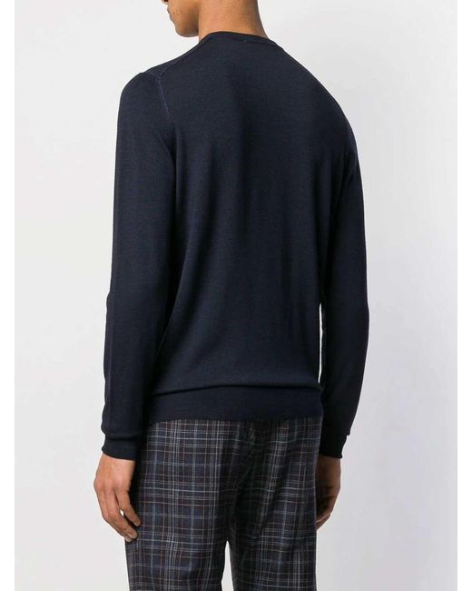Drumohr Blue Crew-Neck Sweater for men