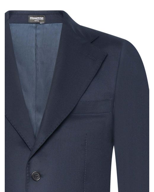 Franzese Collection Blue Single-Breasted Rolls-Royce Style Suit for men