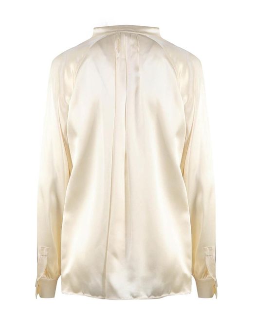 Max Mara Natural Silk Satin Shirt
