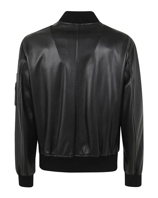 Versace Black Blouson Leather for men
