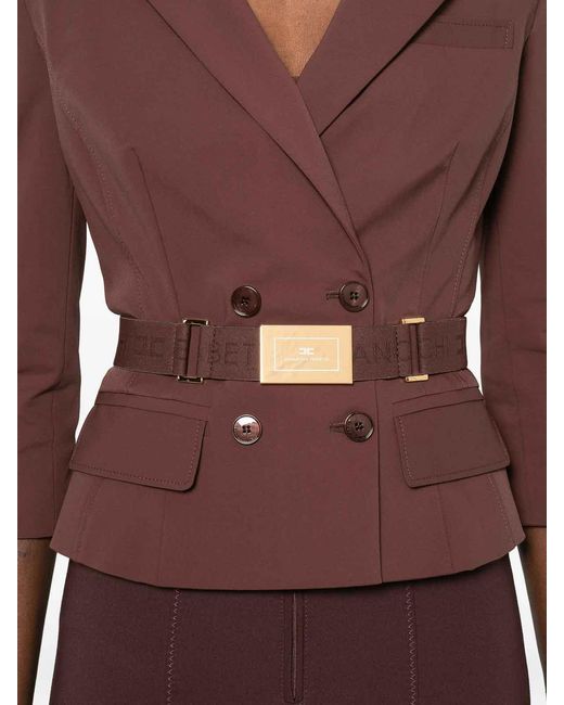 Elisabetta Franchi Brown Jacket