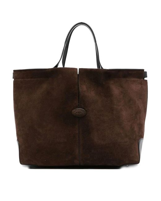 Tod's Brown Di Bag Folio Medium