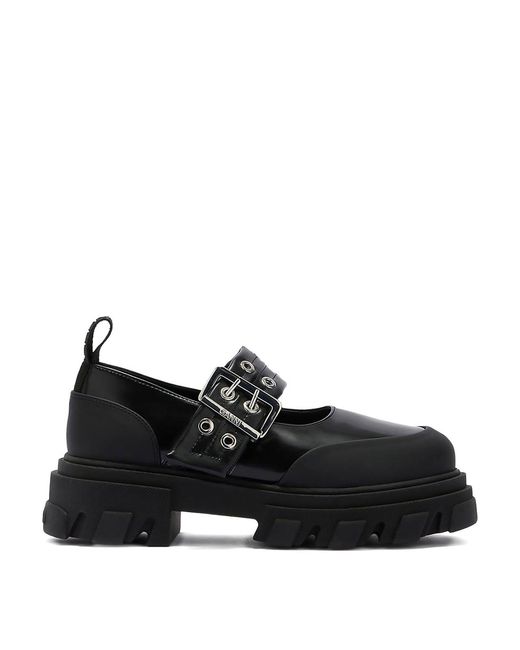 Ganni Black Cleated Ballets