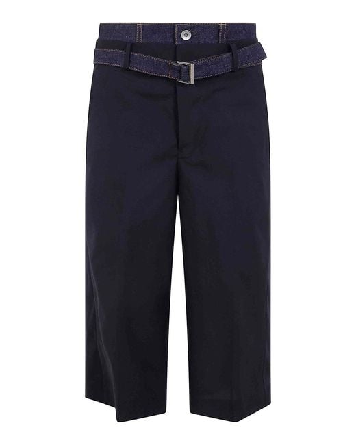 Sacai Blue Suiting X Denim Pants