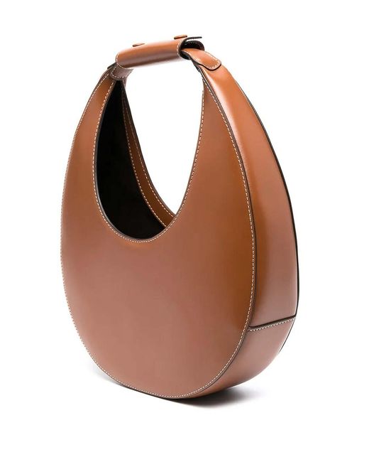 Staud Brown Moon Leather Bag