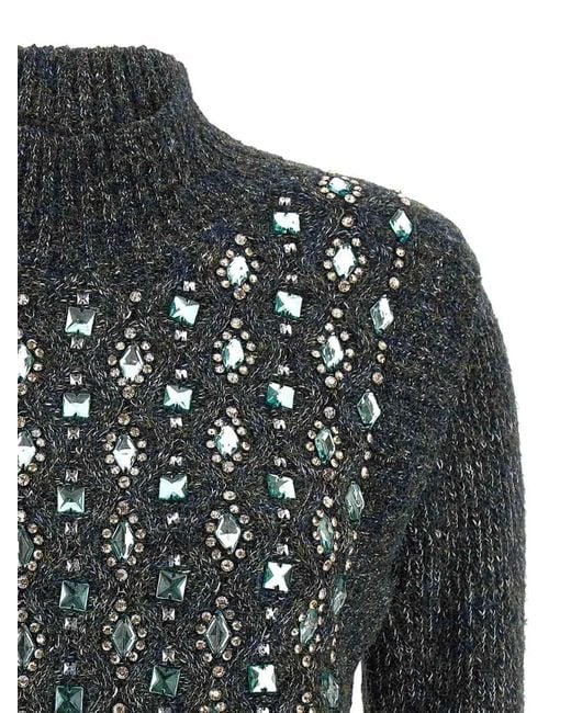 Pinko Black Mirror Image Turtleneck Sweater
