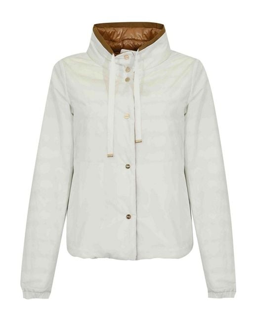 Herno White Reversible Cape Down Jacket