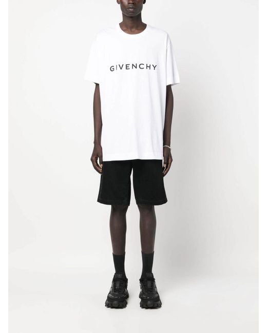 Givenchy White Archetype Oversized T-shirt for men