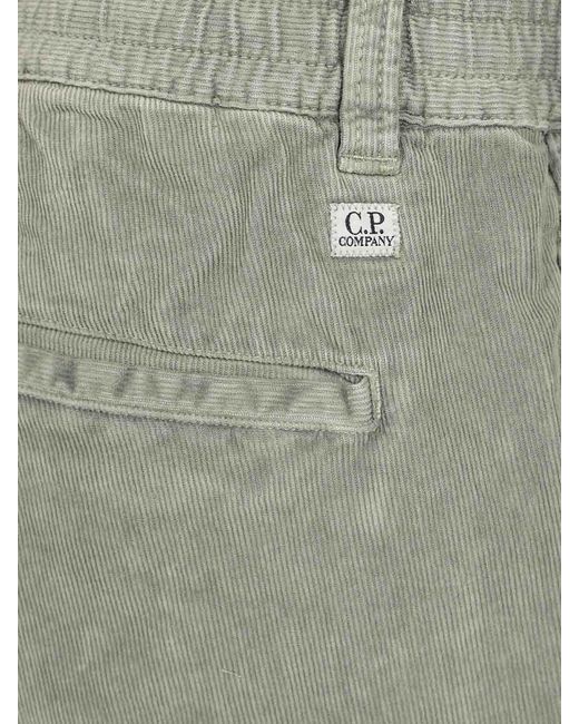 C P Company Gray Velvet Trousers for men