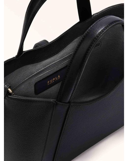 Furla Black Hand Bag Drop S Tote