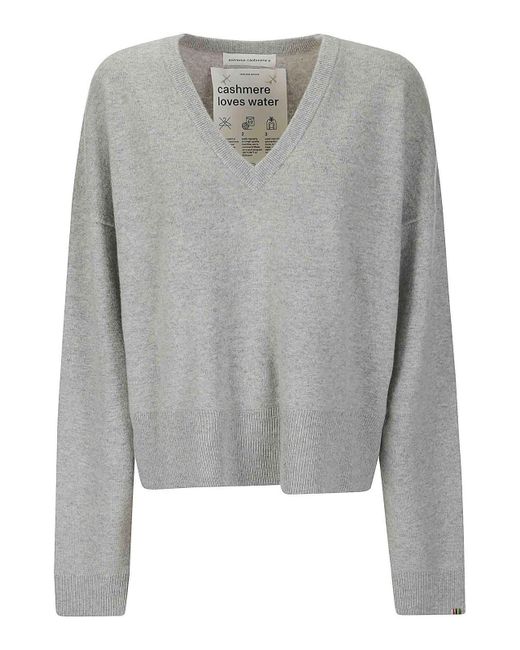 Extreme Cashmere Gray V-neck Sweater
