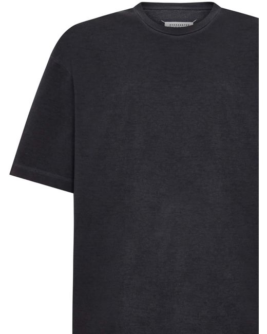 Maison Margiela Black Faded Charcoal Heavy Cotton T-Shirt for men