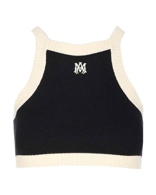 Amiri Black Ma Cropped Tank Top