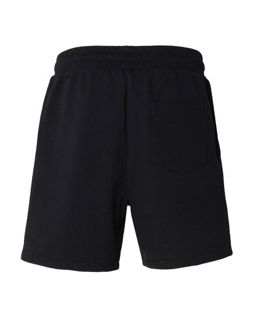Casablancabrand Black Bermuda Shorts In Organic Cotton for men