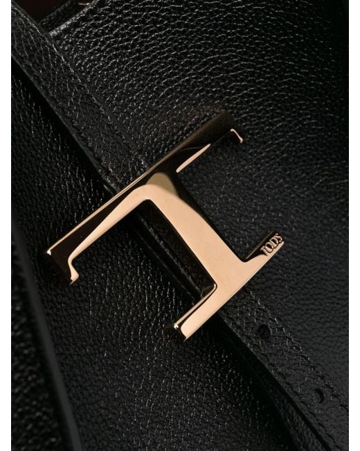 Tod's Black Hammered Leather Tote