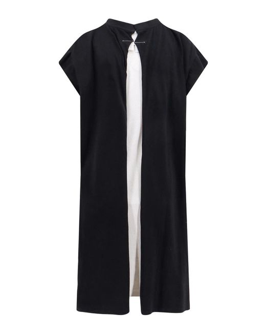 MM6 by Maison Martin Margiela Black Cotton Dress With Inserts