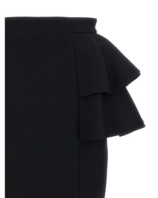 Valentino Garavani Black Crepe Couture Skirt
