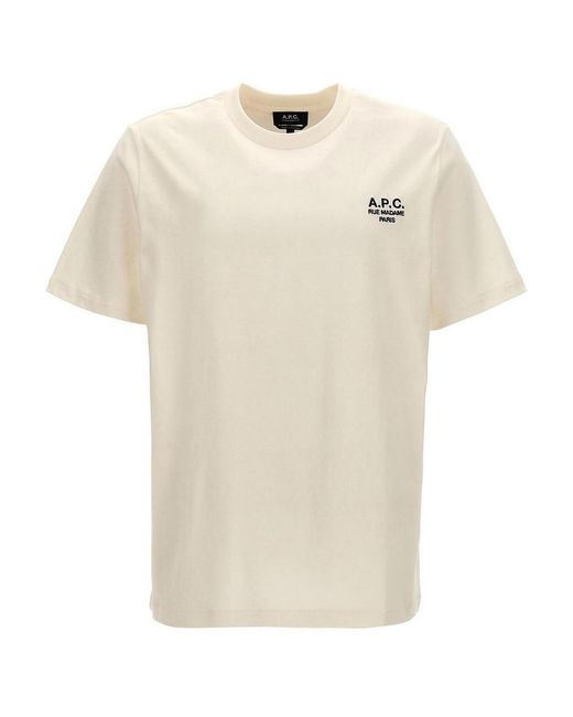 Maglietta Standard Di Rue Madame di A.P.C. in Natural da Uomo
